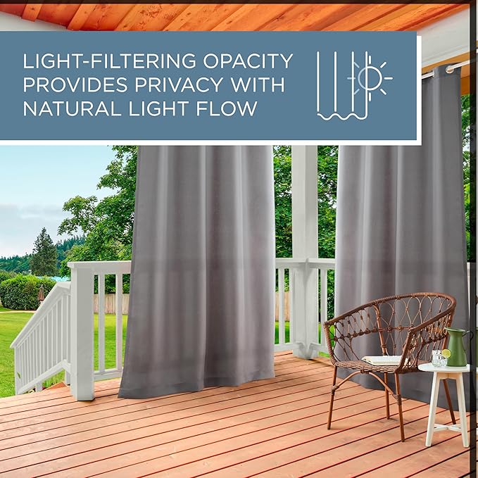 TOWN & COUNTRY BASICS Cabana Solid Heavyweight Indoor Outdoor Curtains - Image 9