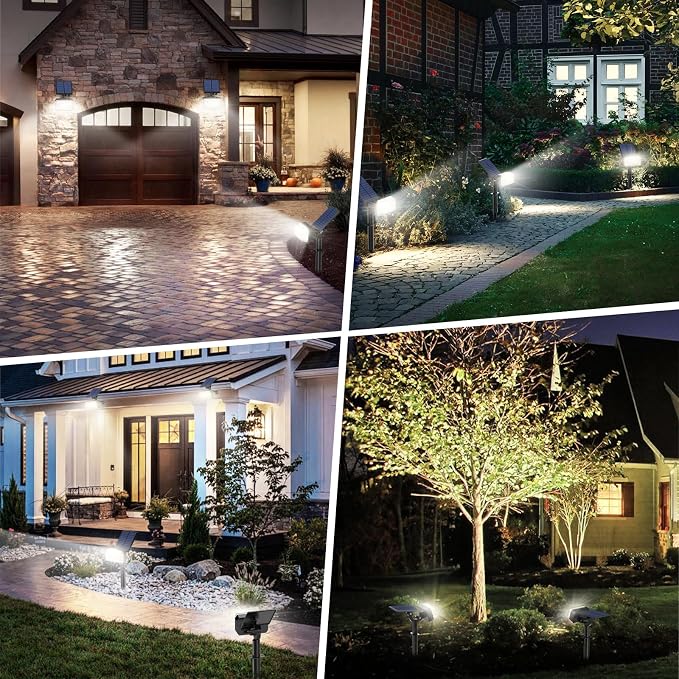 Solar Spot Lights Outdoor, 102 LED Solar Garden Yard Spotlight Waterproof - Image 3