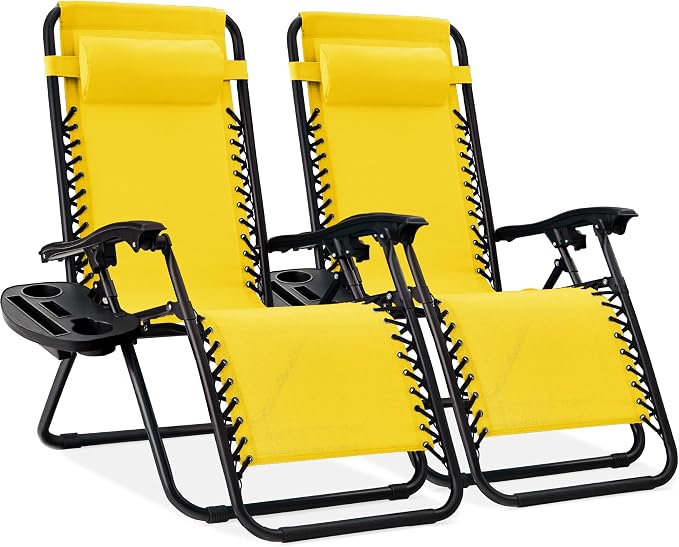 Best Choice Products Set of 2 Adjustable Steel Mesh Zero Gravity Lounge Chair by BestChoiceProducts