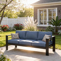 Kiss the Water Outdoor Couch Aluminum Patio Furniture Sofa, 3 Seat All-Weather by KisstheWaterPatioTool