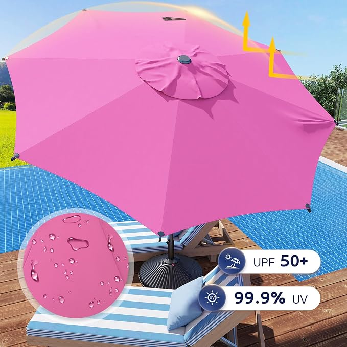 Abba Patio 9FT Lyon Outdoor Patio Umbrella Outdoor Table Umbrella - Image 5