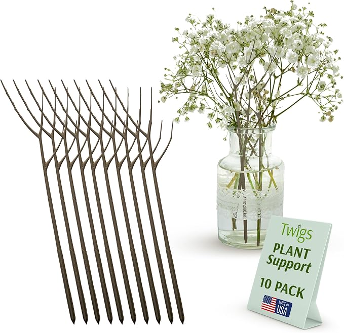 Plant Support Stakes for Indoor & Outdoor Use, Durable Trellis Alternative for by TwigsGardenAccessories