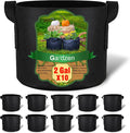 Gardzen 10-Pack 2 Gallon Grow Bags, Aeration Fabric Pots by Gardzen