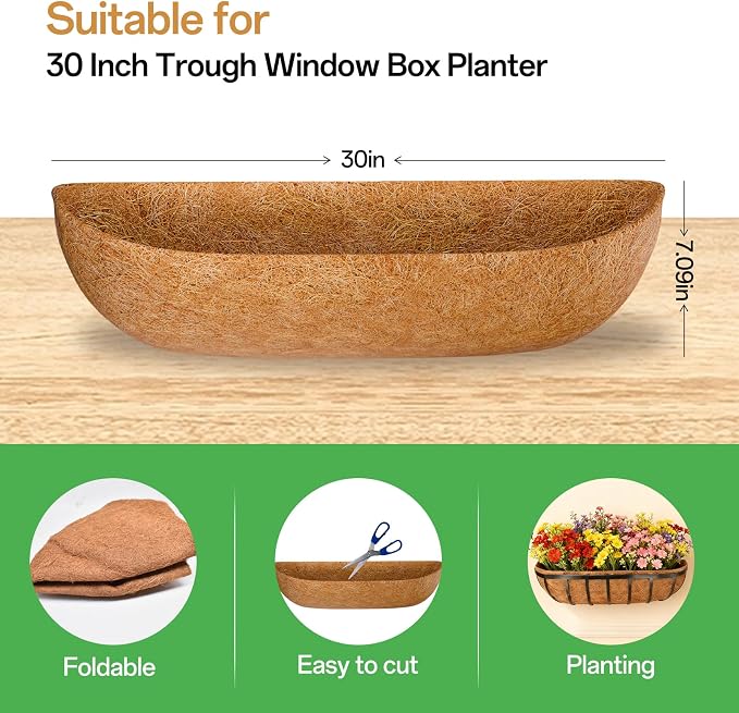 ZeeDix 30 Inch Trough Coconut Liners - Image 2