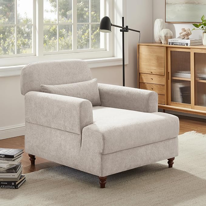 Oversized Chaise Lounge Chair Set of 2, Cloud Fluffy Chaise Sofa Recliner - Image 6