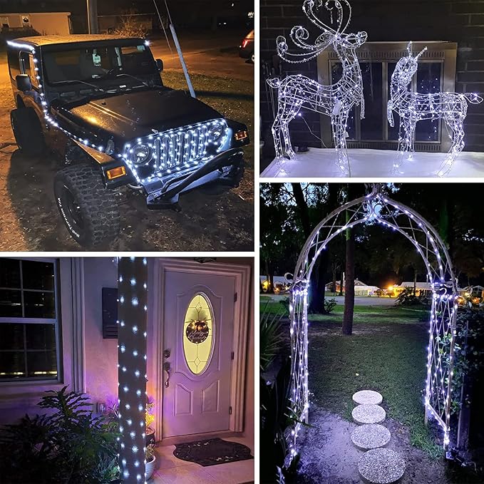 Cool White ⇋ Multicolor 66Ft 200LED Christmas Fairy Lights Plug in - Image 2