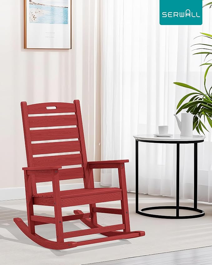 SERWALL Outdoor Rocking Chair, Oversized Rocking Chair - Image 2