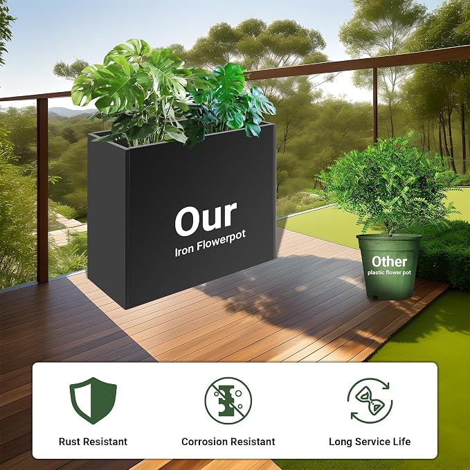 Metal Planter Box 30” x 12” x 24”, Outdoor Planter - Image 3