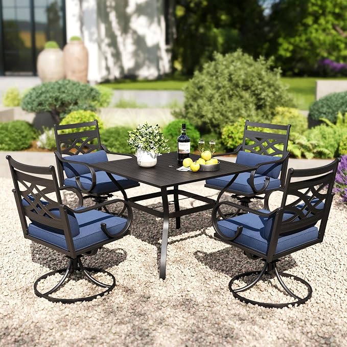 PHI VILLA 5 Pieces Outdoor Dining Set by PHIVILLAThepioneerofcomfortablehouseholdsupplies