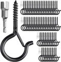 PlusRoc 60 Pack Ceiling Hooks for Hanging Plants Outdoor String Lights Heavy by PlusRoc