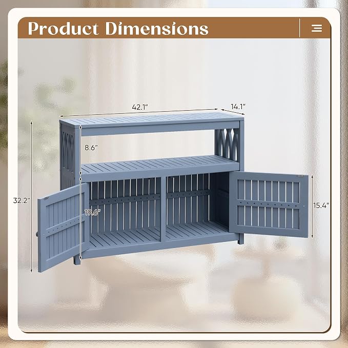 Flamaker Acacia Wood Cabinet - Image 3