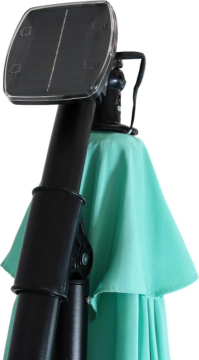 Sunnydaze 10' Solar Offset Patio Umbrella - Image 9
