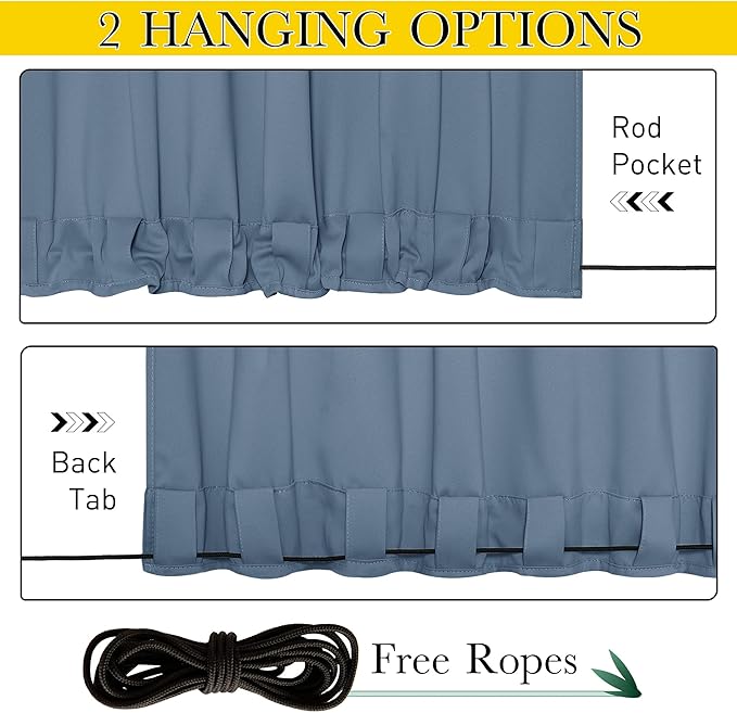 NICETOWN 2 Panels Outdoor Curtains - Image 2