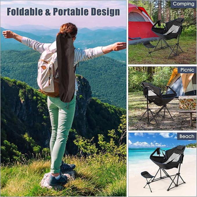 Tangkula Hammock Camping Chair, Portable Camp Chair - Image 8