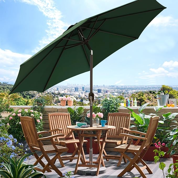 Blissun 9' Outdoor Patio Umbrella, Outdoor Table Umbrella, Yard Umbrella - Image 5