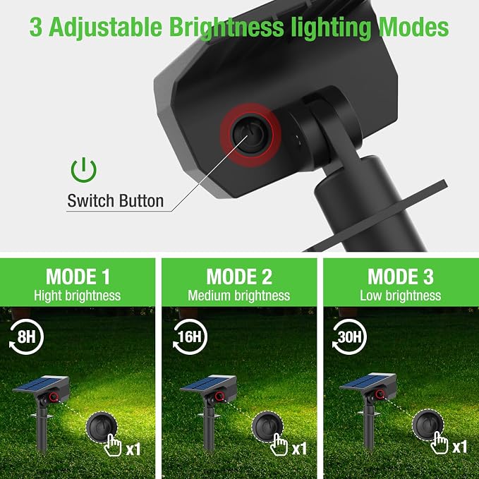 nipify 10 Pack Solar Spot Lights Outdoor Motion Sensor - Image 4