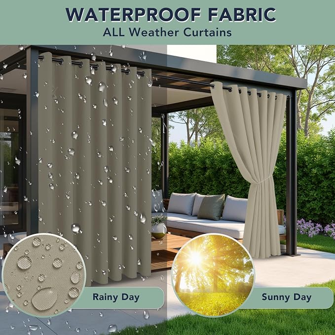 Patio Curtains Outdoor Waterproof - Image 2
