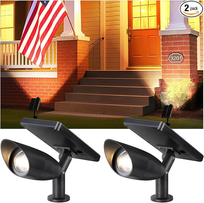 Boajuna Solar Spot Light Outdoor, Solar Landscape Spotlight Waterproof Security by Boajuna