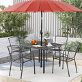 AECOJOY39.4 Outdoor Patio Dining Table and Chairs Set by AECOJOY