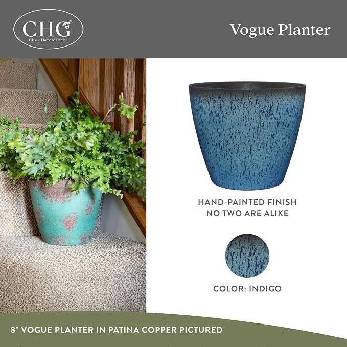 Classic Home and Garden Premiere Collection Planter, Vogue 8" - Image 2