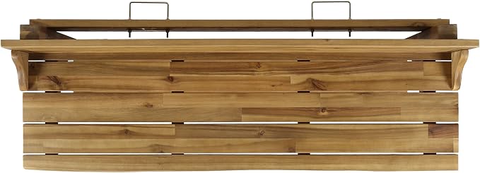 Christopher Knight Home Caribbean Outdoor Acacia Wood Balcony Bar Table - Image 10