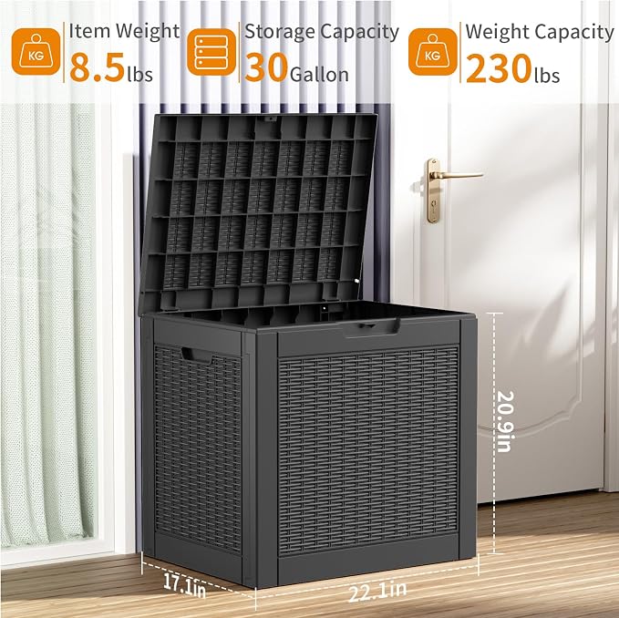 ROJIK 30Gallon Outdoor Storage Box - Image 2