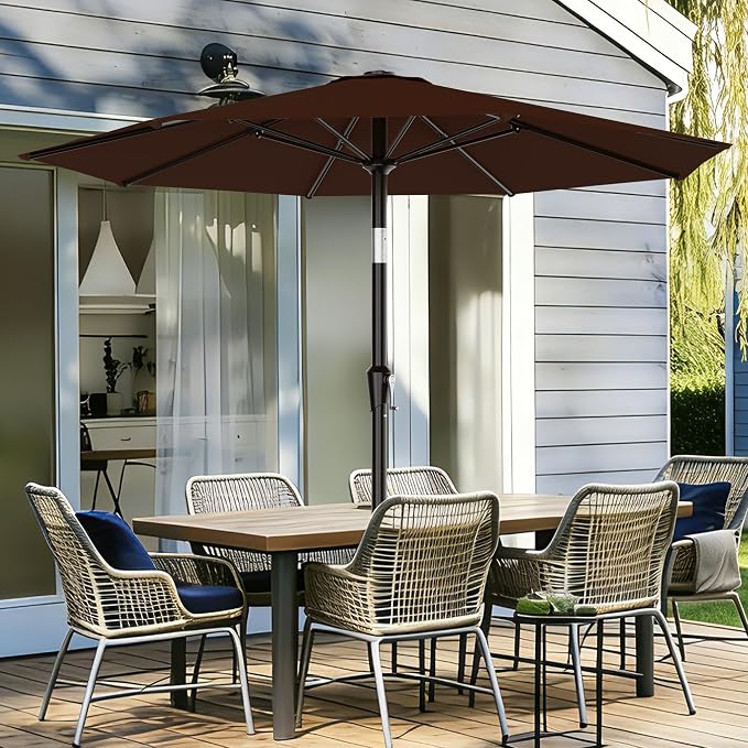 AreShark 9 FT Patio Umbrella for Outdoor, Outdoor Table Umbrella - Image 2