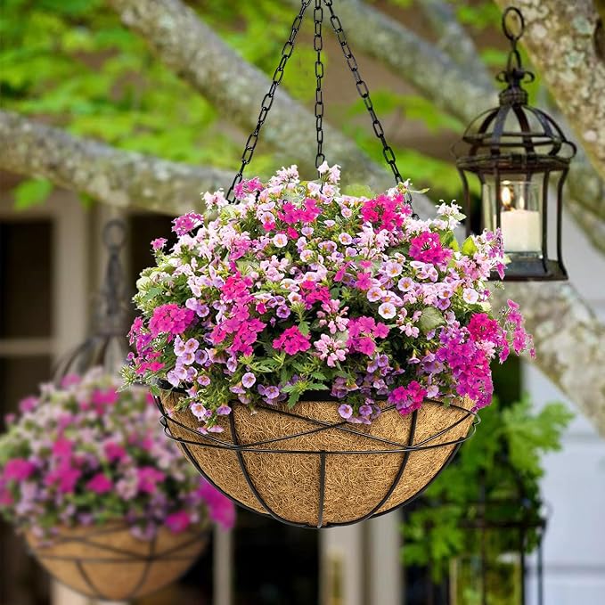 2 Pack 16 Inch Hanging Planters - Image 2