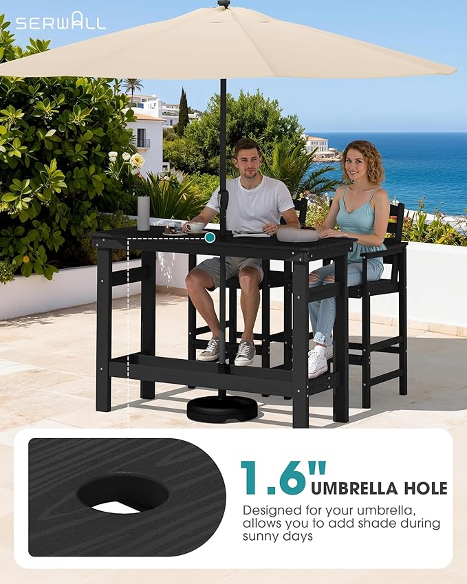SERWALL 41" Outdoor Bar Table - Image 2