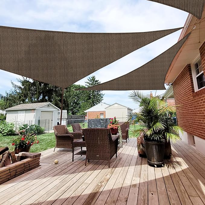 Patio Paradise 10' x 10' x 10' Sun Shade Sail Triangle Canopy Shade Cloth by Patio