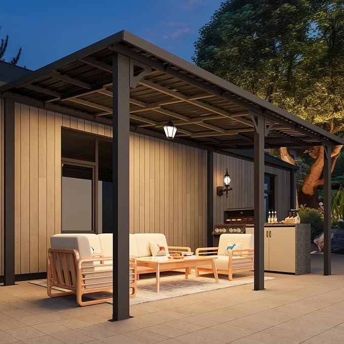 AECOJOY 14' x 8' Outdoor Hardtop Metal Gazebo - Image 2