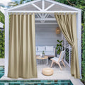 NICETOWN 2 Panels Outdoor Curtains Tab Top Extra Long Drapery by NICETOWN