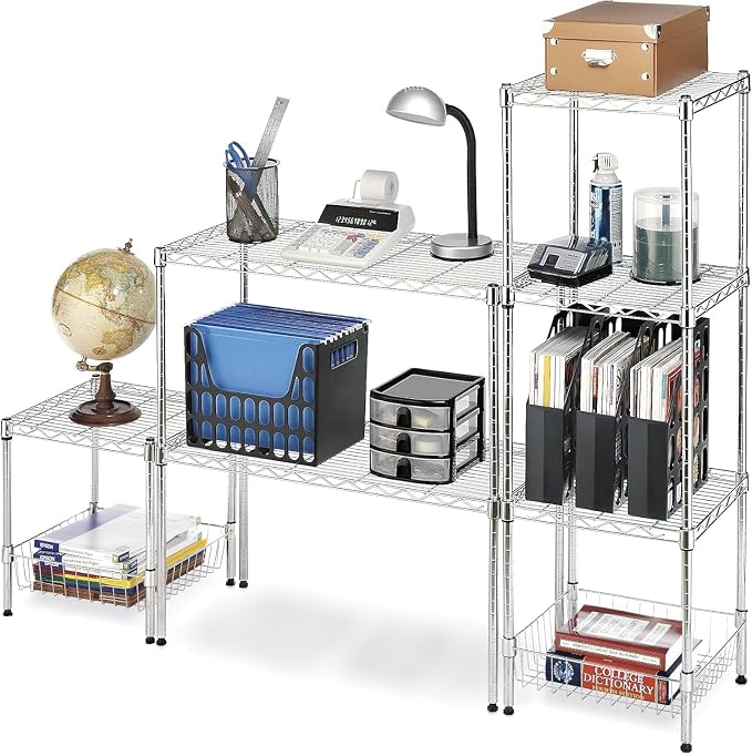Xcity Storage Shelves, 1 Tier Heavy Duty Metal Shelving Unit, 350 LBS Capacity - Image 7