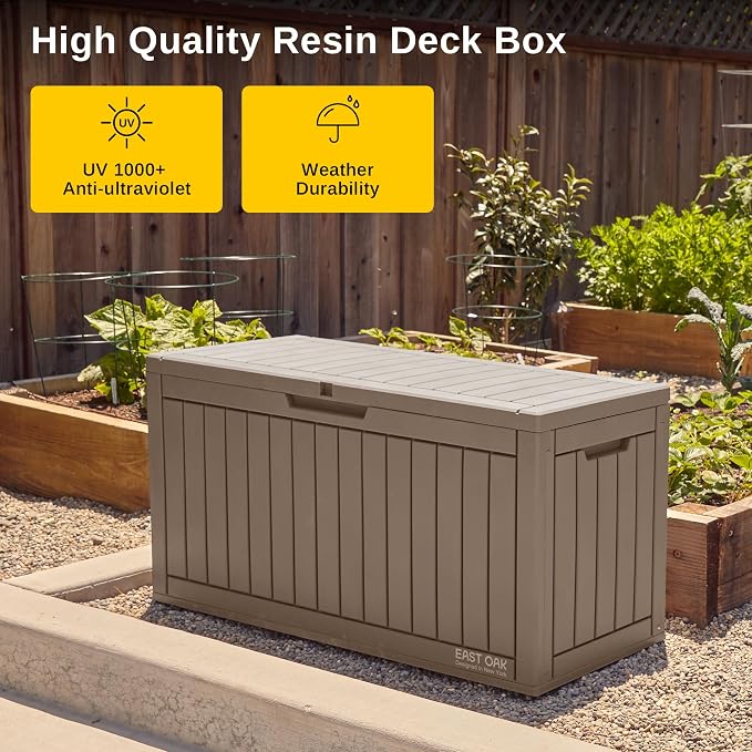 EAST OAK Outdoor Storage Box, 60 Gallon Deck Box Indoor and Outdoor Use - Image 3