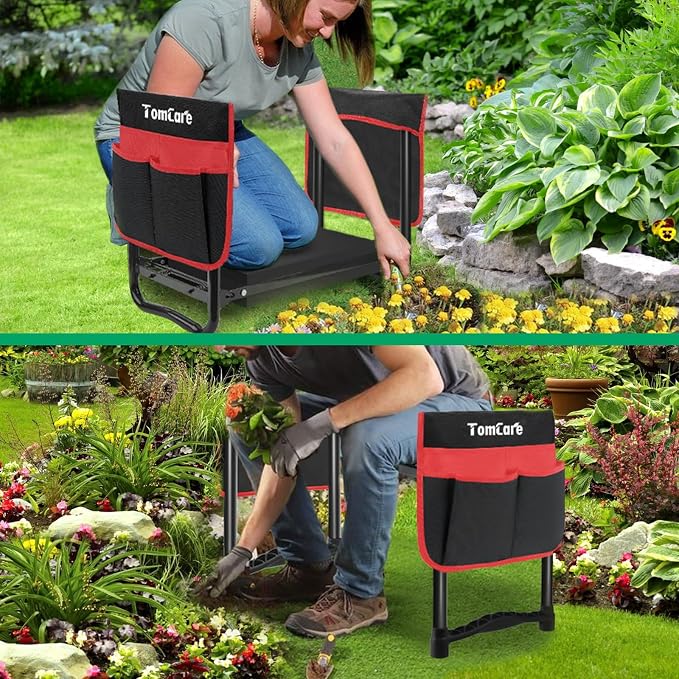 TomCare Garden Kneeler and Seat 10.64” Wider Larger Soft Kneeling Pad Garden - Image 7