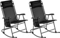 Yaheetech 26in Rocking Chair Outdoor Zero Gravity Folding Chairs Rocking Chairs by Yaheetech