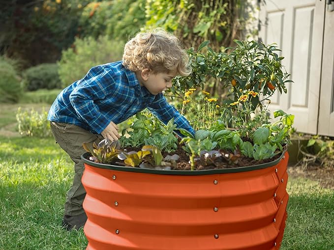 Plant & Plot Galvanized Raised Garden Beds Outdoor // 4×2×1 ft Planter Raised - Image 5