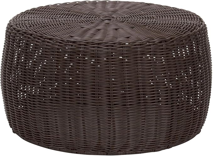 Household Essentials Handwoven Resin Storage Stool Ottoman by HouseholdEssentials