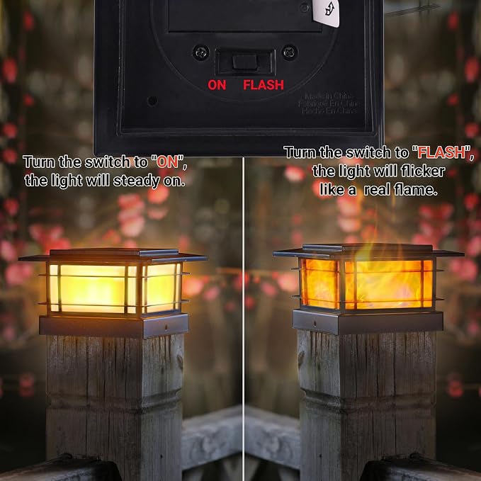 Dynaming 8 Pack Solar Post Cap Lights Outdoor - Image 5