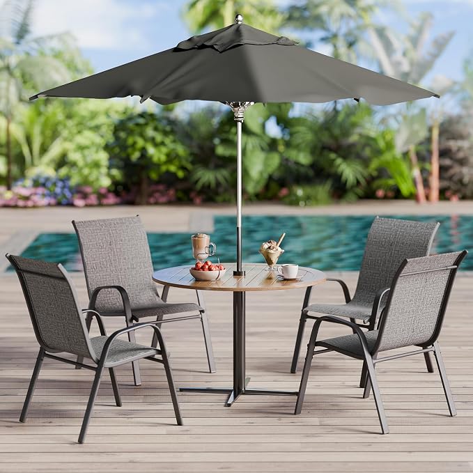 Betterhood Patio Chairs Set of 4, Stackable Outdoor Dining Chairs Set - Image 5