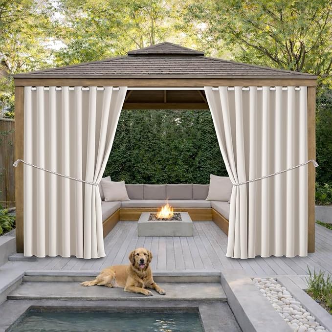 Waterproof Outdoor Curtain W105 x L108 by DivaenCamino