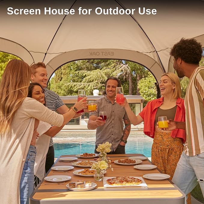 East Oak Screen House Tent Pop-Up, Portable Screen Room Canopy Instant Screen - Image 7