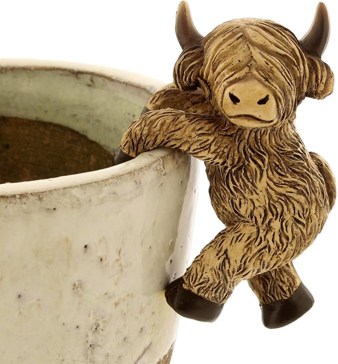 The Bridge Collection Highland Cow Pot Hanger by TheBridgeCollection