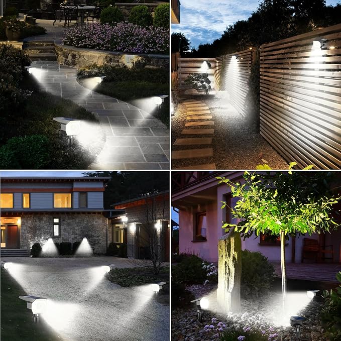 2 Pack Solar Spot Lights Outdoor, Solar Spotlights Outdoor Waterproof 2-in-1 - Image 4