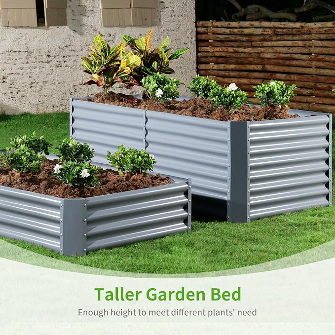 Land Guard 8×4×2ft Galvanized Raised Garden Bed, Planter Boxes Outdoor - Image 7
