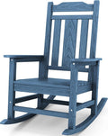 SERWALL Oversized Rocking Chair Outdoor, HDPE Outdoor Rocking Chair by SERWALL