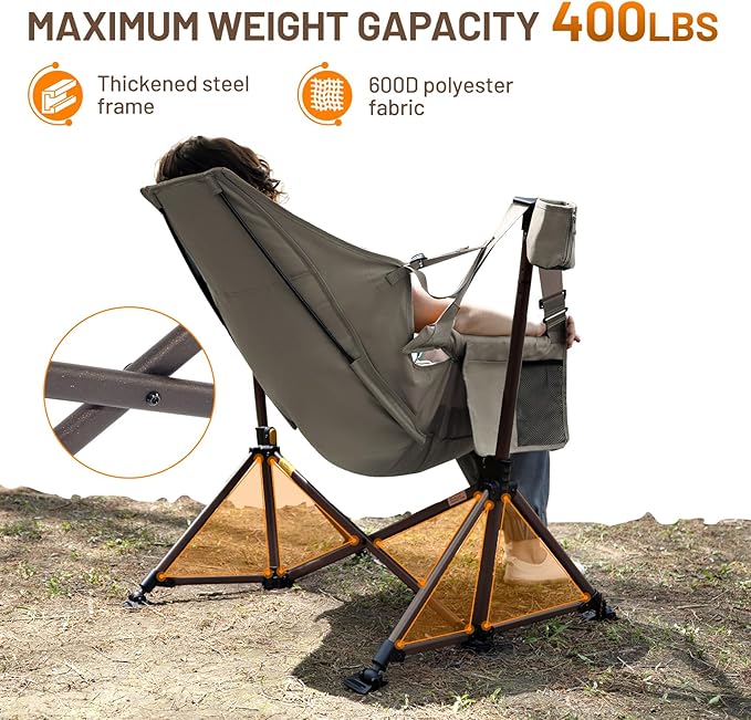 TIMBER RIDGE Hammock Camping Chair, Oversized Swinging Chair - Image 8