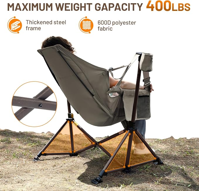 TIMBER RIDGE Hammock Camping Chair, Oversized Swinging Chair - Image 4