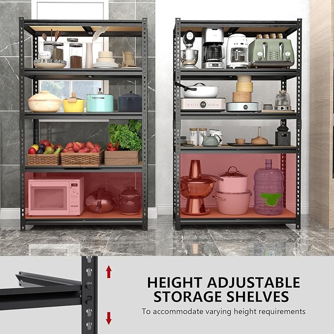 72" H Storage Shelves, Storage Shelves Heavy Duty, 2400LBS Metal Shelving Units - Image 7