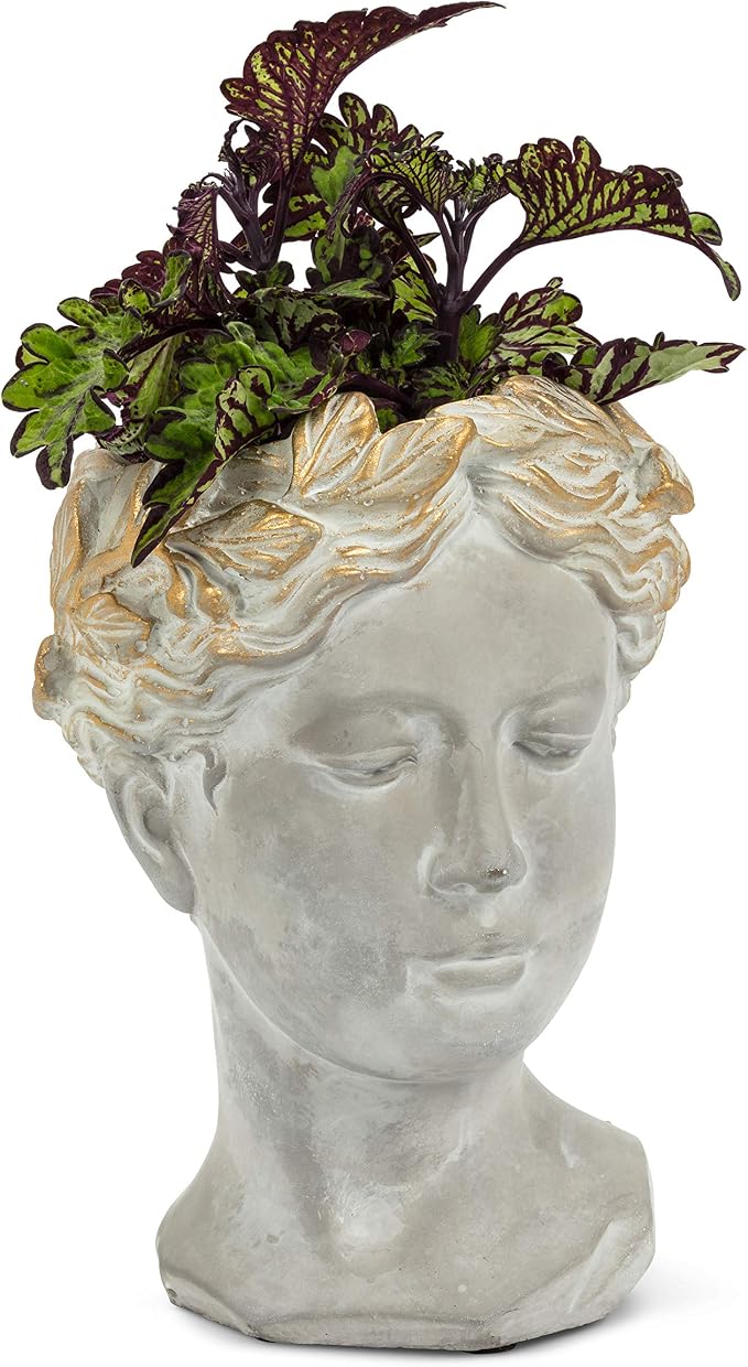 Abbott Collection Aphrodite Head Planter – Small Indoor and Outdoor Planter - Image 2